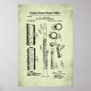 US-Patent - Klarinette Poster