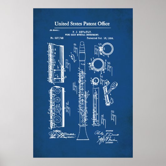 US-Patent - Klarinette Poster (Vorne)
