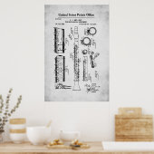 US-Patent - Klarinette Poster (Küche)