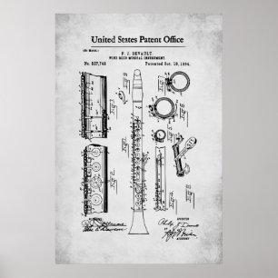 US-Patent - Klarinette Poster