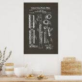 US-Patent - Klarinette Poster (Küche)