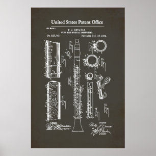 US-Patent - Klarinette Poster