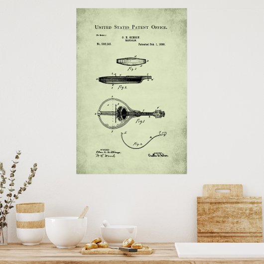 US-Patent - Mandolin Poster (Küche)