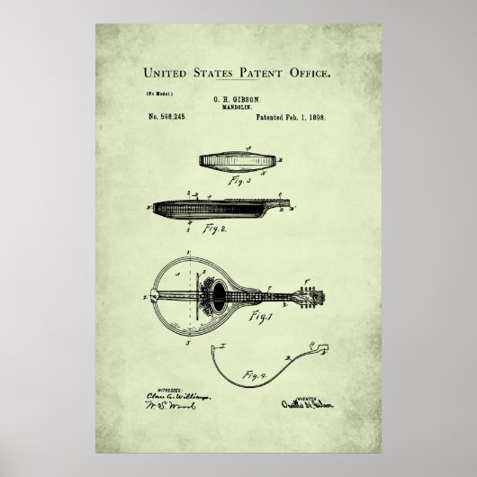 US-Patent - Mandolin Poster (Vorne)