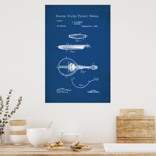 US-Patent - Mandolin Poster (Küche)