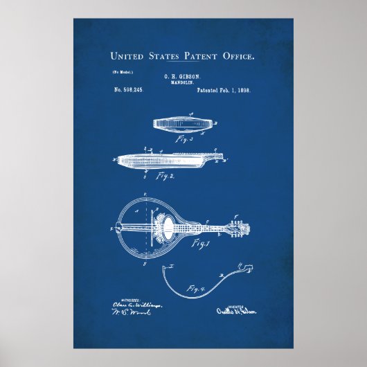 US-Patent - Mandolin Poster (Vorne)