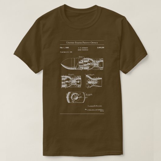 US-Patent-Raketenprojekt T-Shirt (Design vorne)