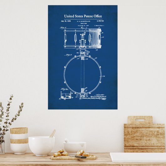 US-Patent - Snare Drum Poster (Küche)