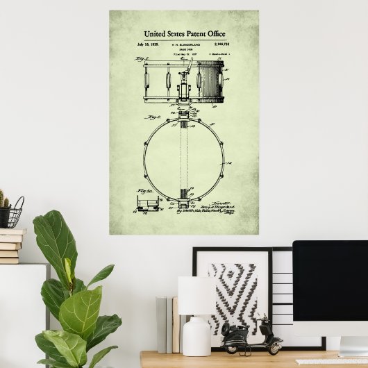 US-Patent - Snare Drum Poster (Heimbüro)