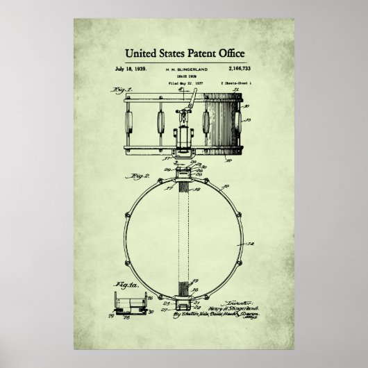 US-Patent - Snare Drum Poster (Vorne)