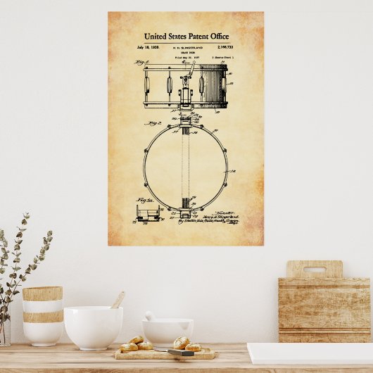 US-Patent - Snare Drum Poster (Küche)