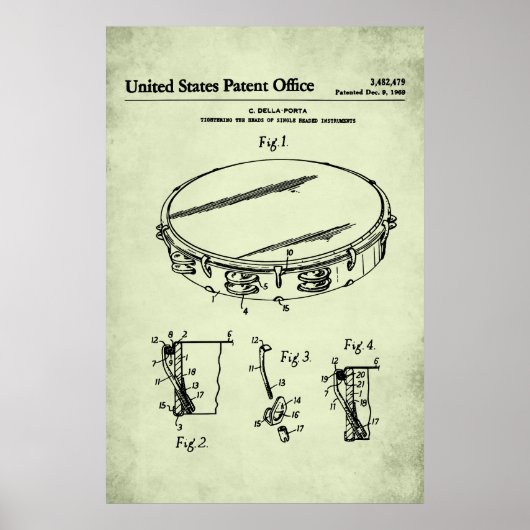 US-Patent - Tambourine Poster (Vorne)