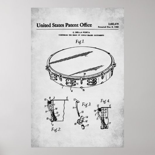 US-Patent - Tambourine Poster (Vorne)