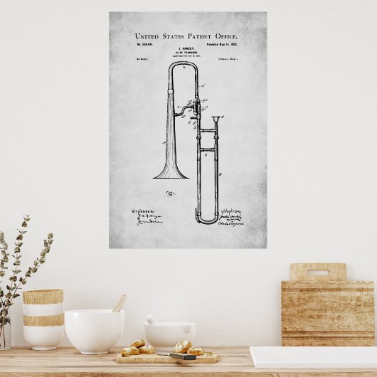 US-Patent - Trombone Poster (Küche)