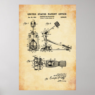 US-Patent - TrommelPedal Poster