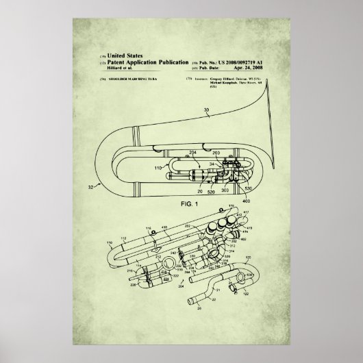 US-Patent - Tuba Poster (Vorne)