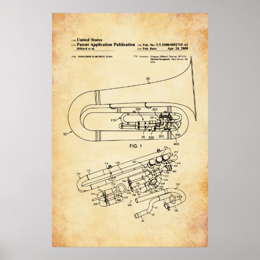 US-Patent - Tuba Poster (Vorne)