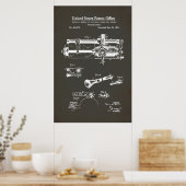 US-Patent - Zylindrischer Tonträger Poster (Küche)