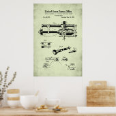 US-Patent - Zylindrischer Tonträger Poster (Küche)