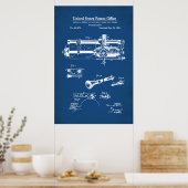 US-Patent - Zylindrischer Tonträger Poster (Küche)