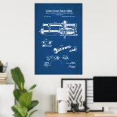 US-Patent - Zylindrischer Tonträger Poster (Heimbüro)