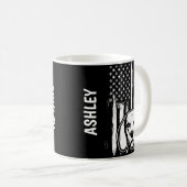 US Patriot Beagle USA Flag Dog Kaffeetasse (VorderseiteRechts)