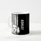 US Patriot Beagle USA Flag Dog Kaffeetasse (Vorderseite Links)