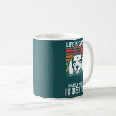 US Patriot Beagle USA Flag Dog Kaffeetasse (VorderseiteRechts)