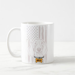 US Patriot Dackel USA Flag Dog Kaffeetasse