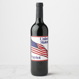 US Patriot Wine Label Weinetikett