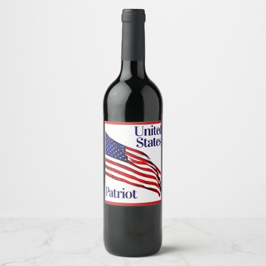 US Patriot Wine Label Weinetikett (Vorderseite)