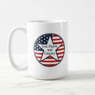 US-Patrioten-Logo Gott Heimat Land US-Flagge Retro Kaffeetasse