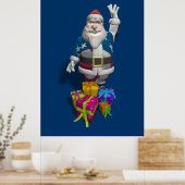 US Patriotic Santa Claus Poster (Küche)