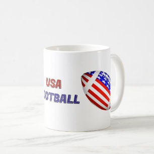 US-Patriotischer Fußball Kaffeetasse