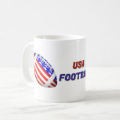 US-Patriotischer Fußball Kaffeetasse (Vorderseite Links)