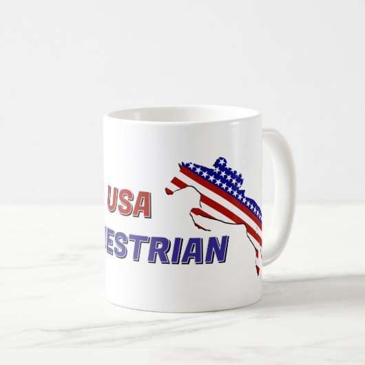 US-Patriotischer Reiter Kaffeetasse (VorderseiteRechts)