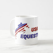 US-Patriotischer Reiter Kaffeetasse (Vorderseite Links)