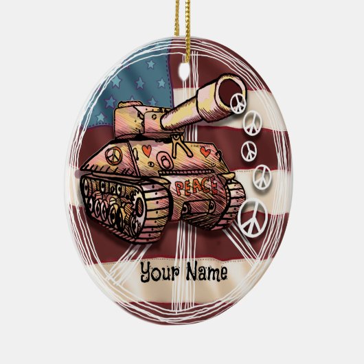 US Peace Tank Ornament (Rechts)