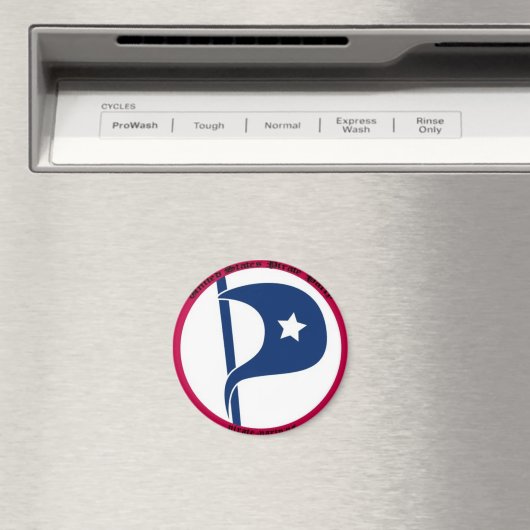 US Pirate Party Magnet (In Situ (Geschirrspüler))