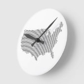 US-Pixel Land Runde Wanduhr (Winkel)