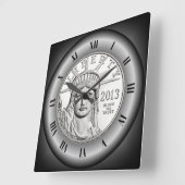 US Platinum Liberty Coin ~ Roman Numerus ~ Quadratische Wanduhr (Winkel)