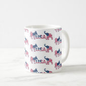 US-Politik Demokratischer Donkey Republikaner Elep Kaffeetasse (VorderseiteRechts)