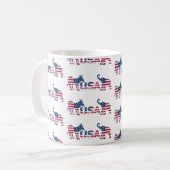US-Politik Demokratischer Donkey Republikaner Elep Kaffeetasse (Vorderseite Links)