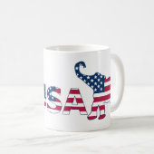 US-Politik Republikaner Elephant Demokratischer Do Kaffeetasse (VorderseiteRechts)