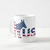 US-Politik Republikaner Elephant Demokratischer Do Kaffeetasse (Vorderseite Links)