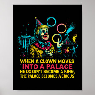 Us Politischer Präsident Clown Zirkus Satire Regie Poster