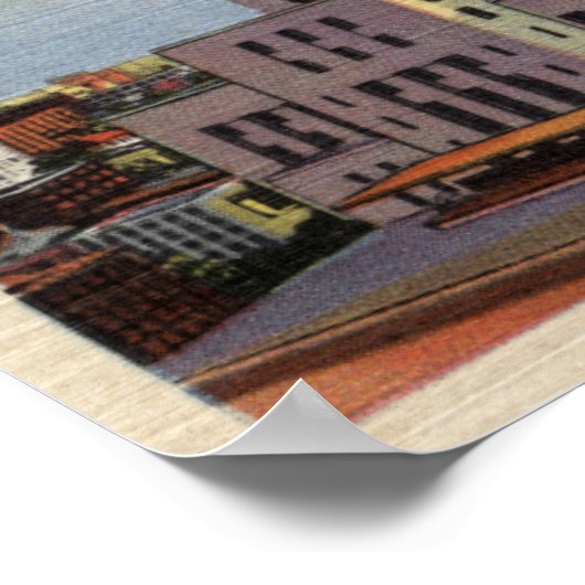 US Post, Rathaus und Bundesstaatliches Gebäude Poster (Ecke)