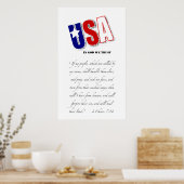 US-Poster mit "In God We Trust" Poster (Küche)