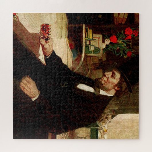 US-Präsident Abraham Lincoln an seinem Schreibtisc Puzzle (Horizontal)