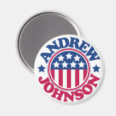 US-Präsident Andrew Johnson Magnet (Vorderseite/Rückseite)